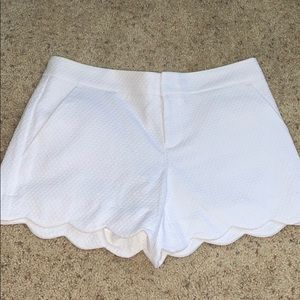 white scallop shorts